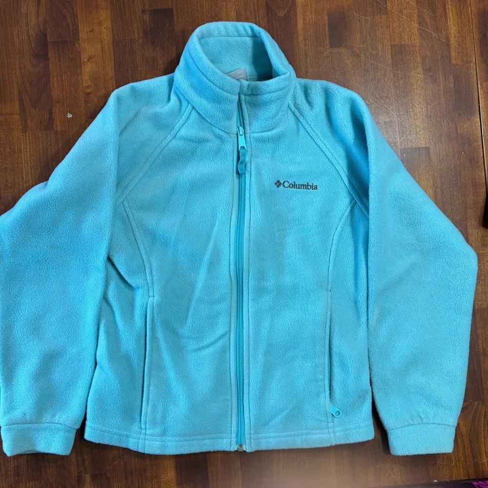 Columbia Light Blue Fleece Jacket 10/12
